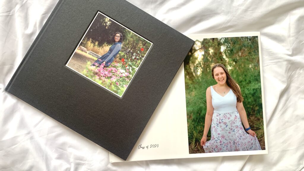 Two photo book samples.